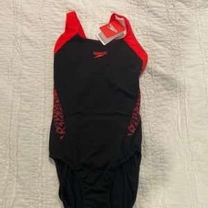 Speedo black and red endurance swimsuit brand new size 12